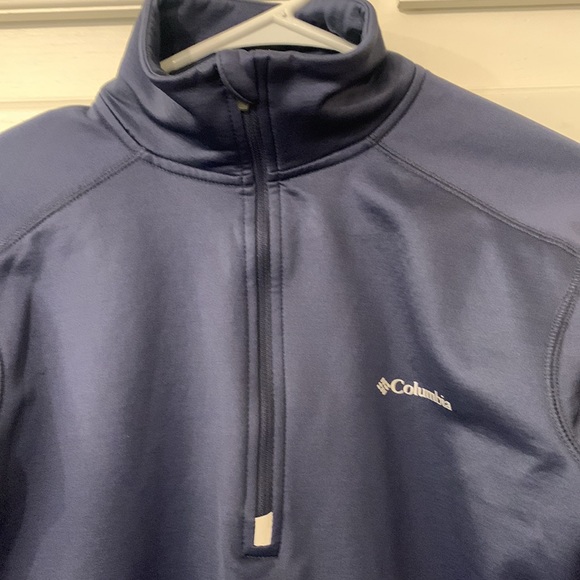 Columbia Dark Midnight Blue Omni-wick fleece pullover quarter zip. Sz Womans sm - Picture 7 of 8